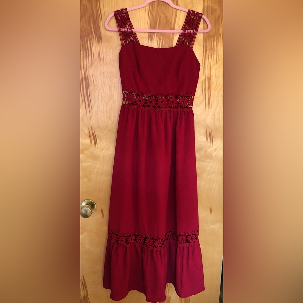 Omonsim red maxi dress (small)